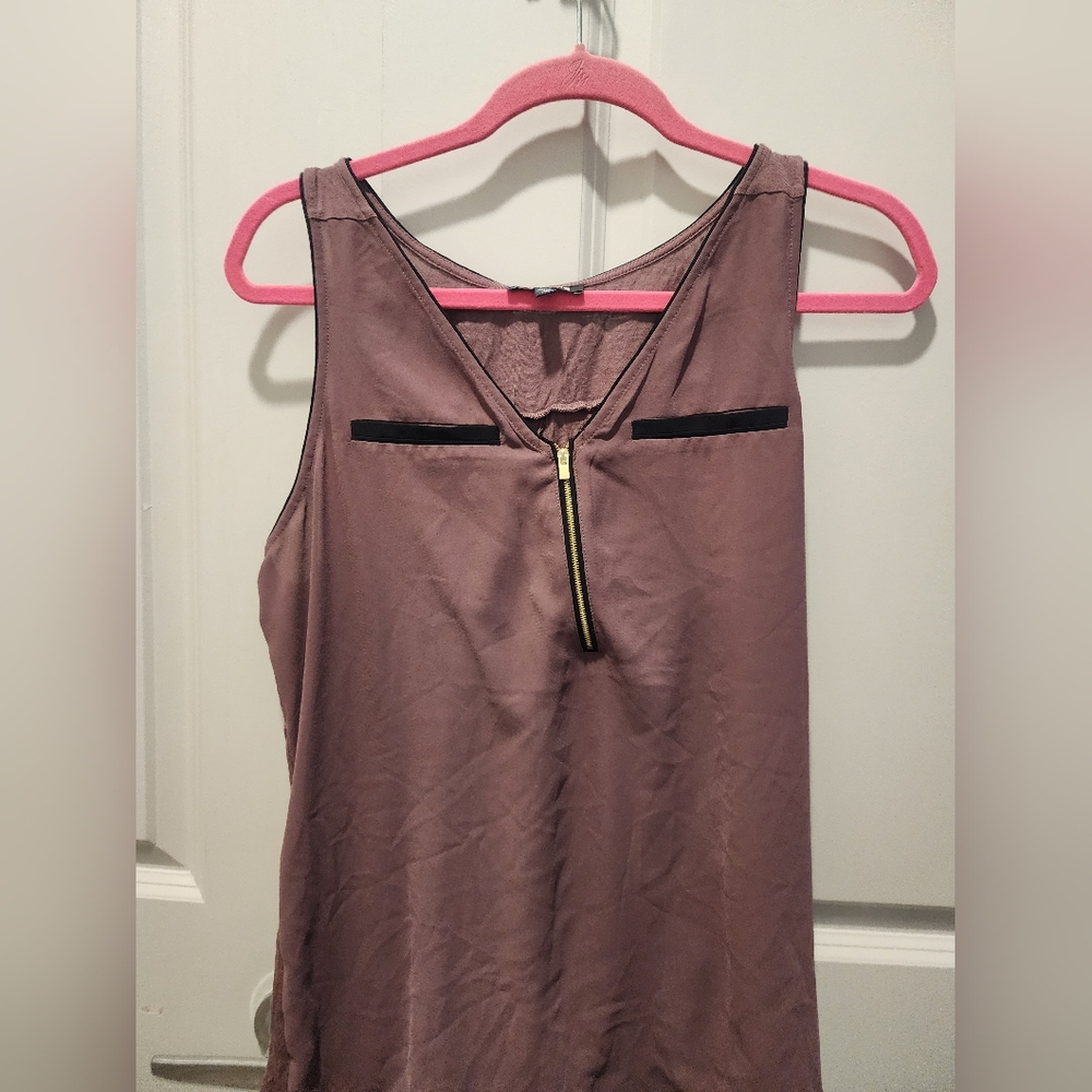 Express Size L Women's Sleeveless Top in Brown GUC